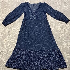 Old Navy Blue Floral Dress
